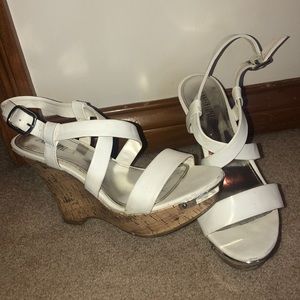 Women’s White Wedge Sandal